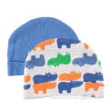 high quality excellent fabric handfeel pure blue funny animal pattern baby winter cap